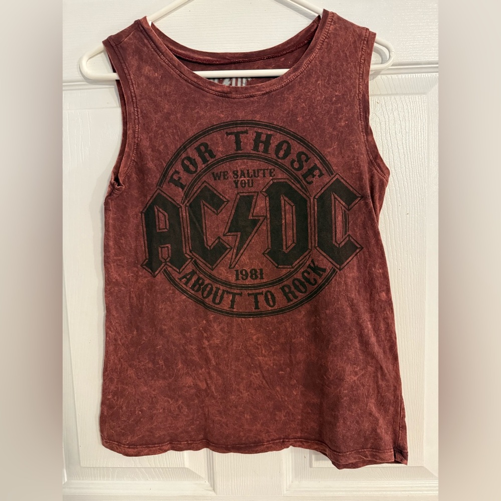 Women’s AC/DC Waist Tank Top - Maroon Size S

#0068